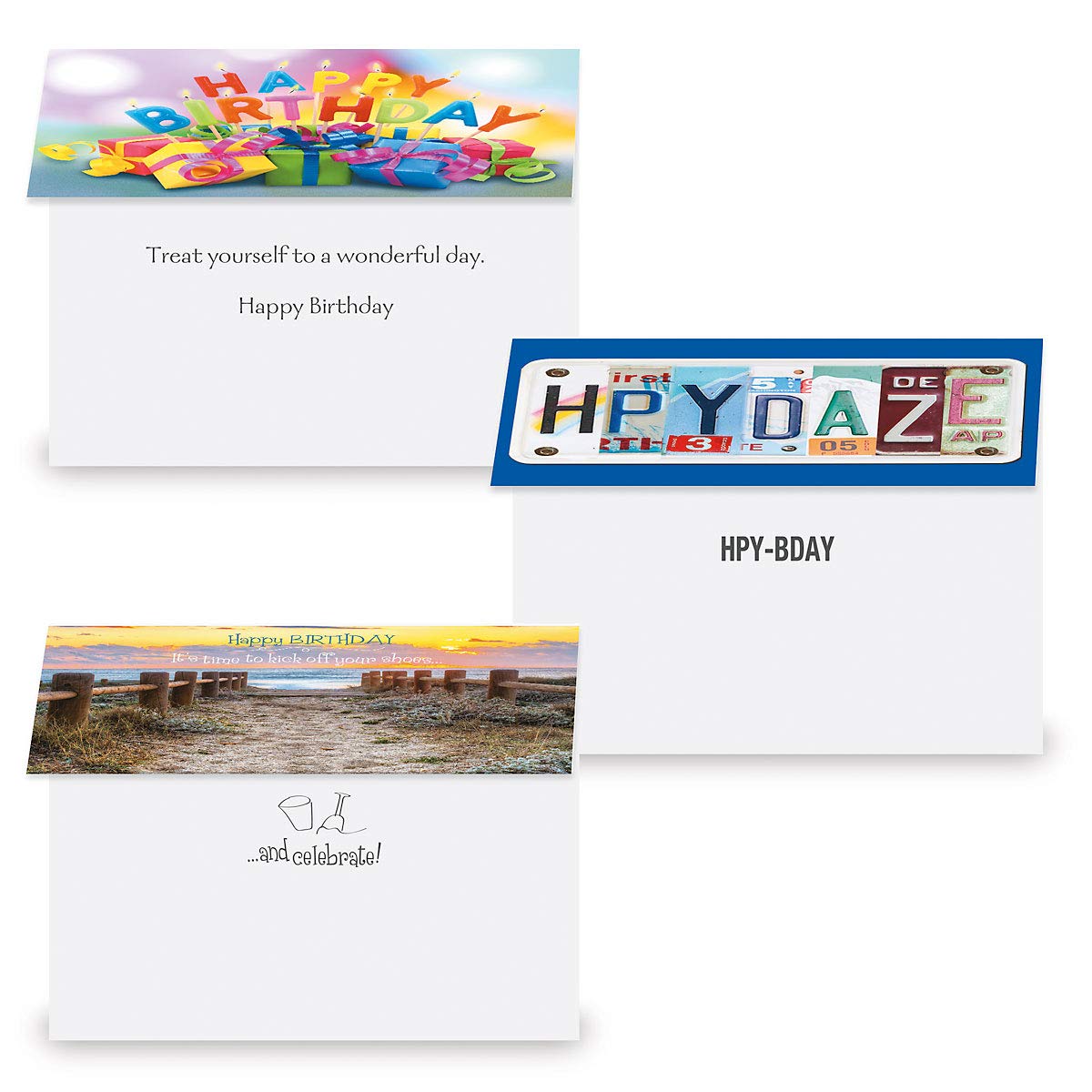 Current Mega Happy Birthday Greeting Card Value Pack – Set of 36 (18 Designs), Large 5 x 7 inches, Envelopes Included