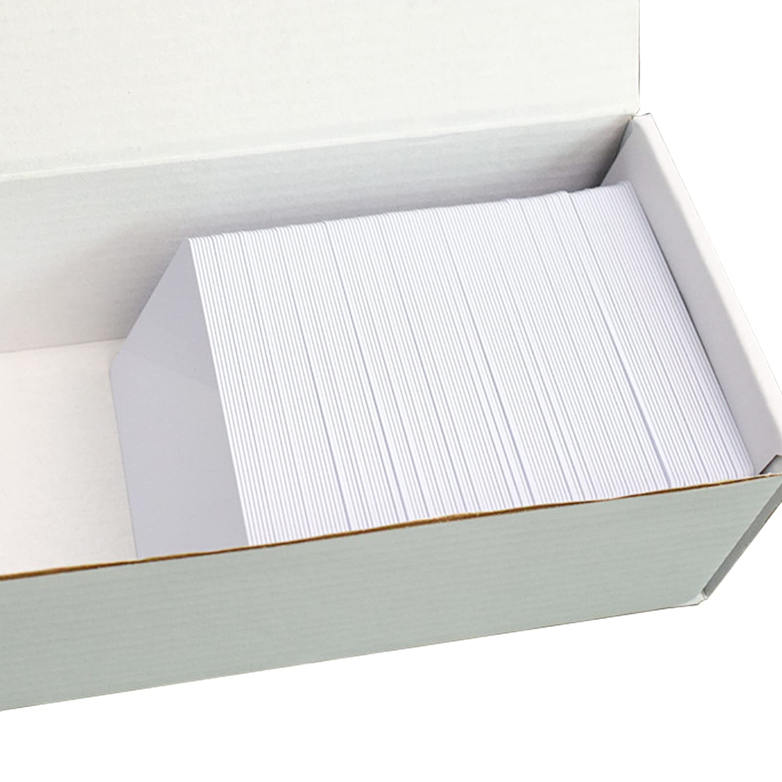 VANRA 250 Pack Premium Blank PVC Cards for Photo ID Badge Printers CR80 30 Mil White Plastic Card for Standard ID Cards and Identification Badges