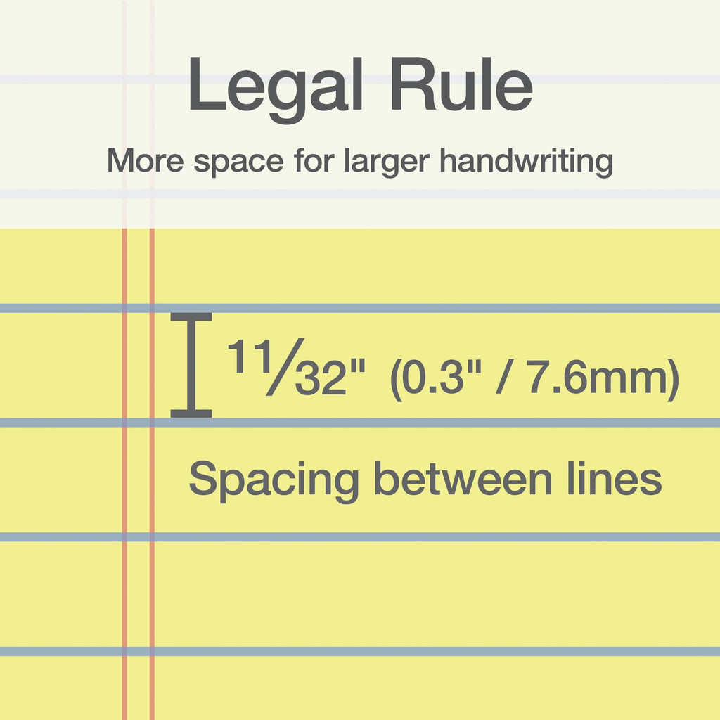 Oxford Legal Pads, 8.5 x 11 Inch, Wide Ruled, Yellow Paper, 50 Sheets per Pad, 12-Pack Notepads for School, Office, Lists, and Note Taking, Letter Size, Double-Sided Writing Pages