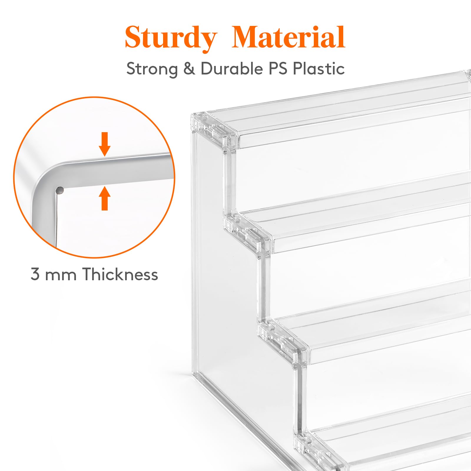 Lifewit 4 Tier Perfume Organizer, Clear Fragrance Shelf, Acrylic Display Stand for Cupcake, Desserts, Figurines, Makeup, Display Risers Holders for Holiday, Birthday, Party Organizer Decor,1 Pack