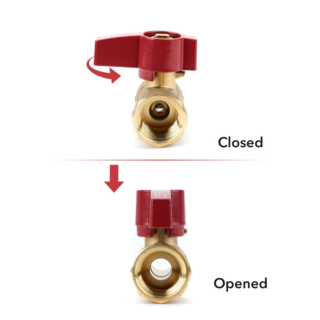 Stanbroil One Stop Gas Appliance Hook Up Kit, Brass Gas Ball Valve and Flexible Gas Connector with Fittings for Garage Heaters, Gas Stoves, Wall Mounted Heaters, Gas Fireplace and Gas Dryer