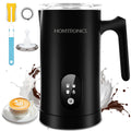Milk Frother 4 in 1, [Upgraded 14.5 oz/430ml Capacity] 304 Stainless Steel Electric Milk Frother and Steamer with Cold & Hot Froth for Latte Cappuccino, Homtronics Automatic Coffee Foam Maker