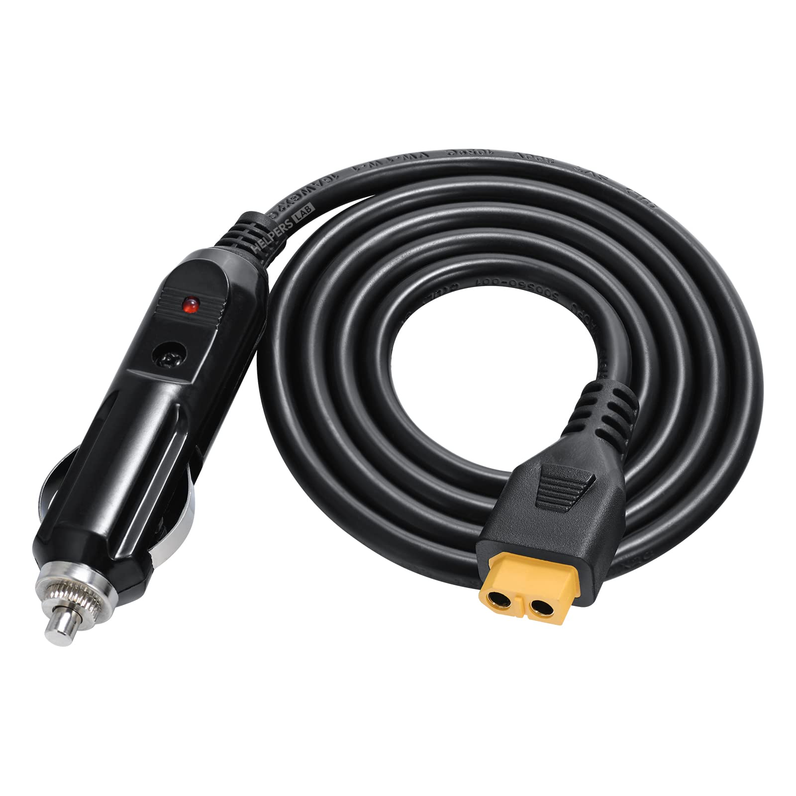 XT60 Cigarette Lighter Car Charger Power Supply 12V 24V Cable for Powerstation Ecoflow Delta River EB55 Elite and More 14AWG