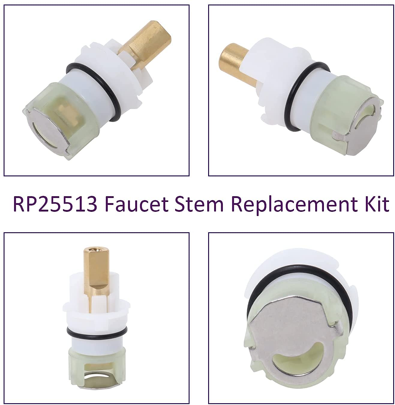 RP25513 Faucet Cartridges for Delta Faucet Replacement Repair Part with RP4993 Seat and Spring (2 Pack)