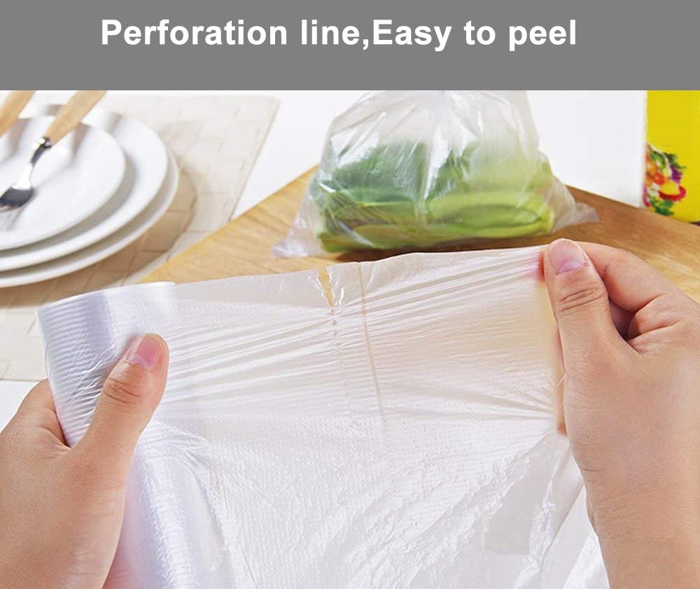 Younber 9.8 X 13.8 Inch Plastic Produce Bags Roll, 1000 Bags of 1 Big Roll for Fruits, Vegetable, Bread, Clear Kitchen Food Storage Bags (Medium)