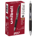 uni-ball Signo 207 Retractable Gel Pens, Ultra-Micro Point, Black Ink, 12 Count (Pack of 1) (1790922) , Packaging may vary