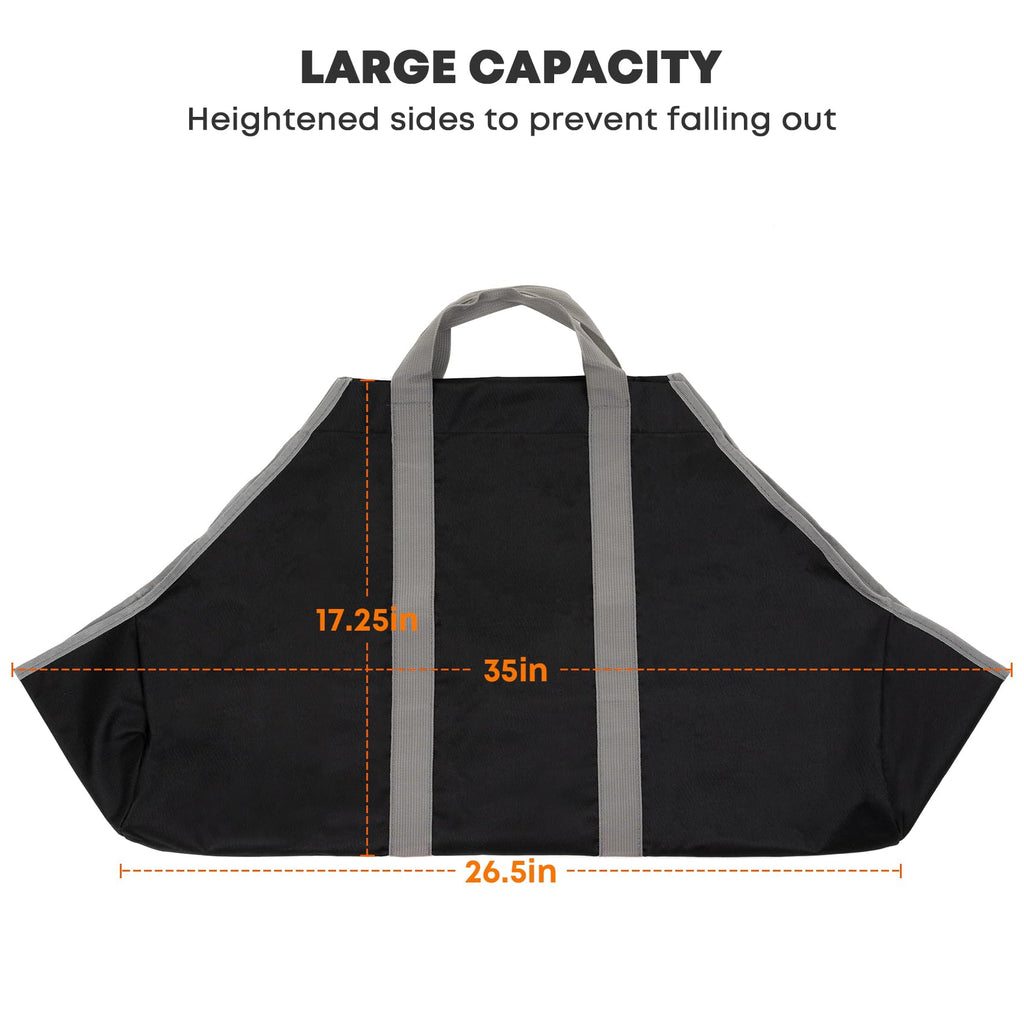 Stanbroil Firewood Log Carrier, Canvas Log Storage Totes Wood Stove Accessories, Log Holder for Fireplace or Camping