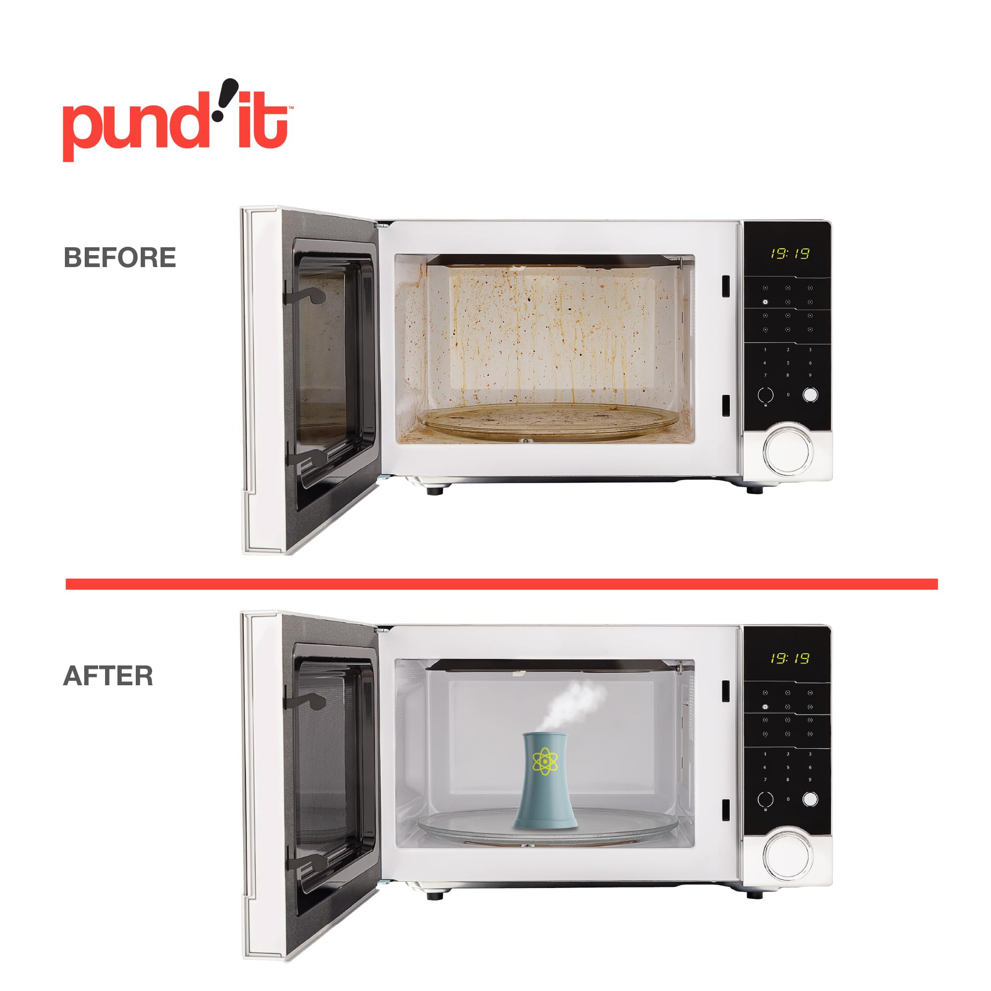 Pund'it Micro Nuke, Microwave Steam Cleaner and Deodorizer