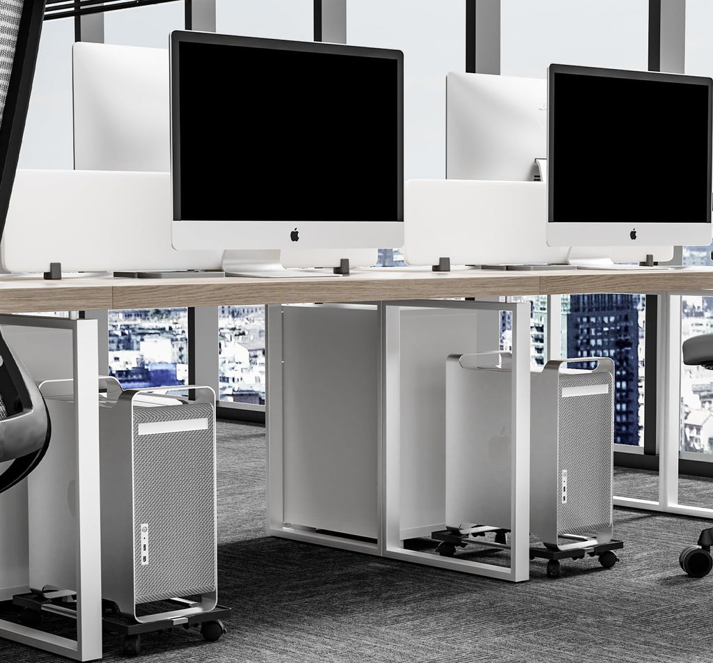 Computer Tower Stand Universal Adjustable Rolling PC Tower Stand with 4 Casters | Space-Saving Mobile CPU Fits Most Computer Cases Under Desk