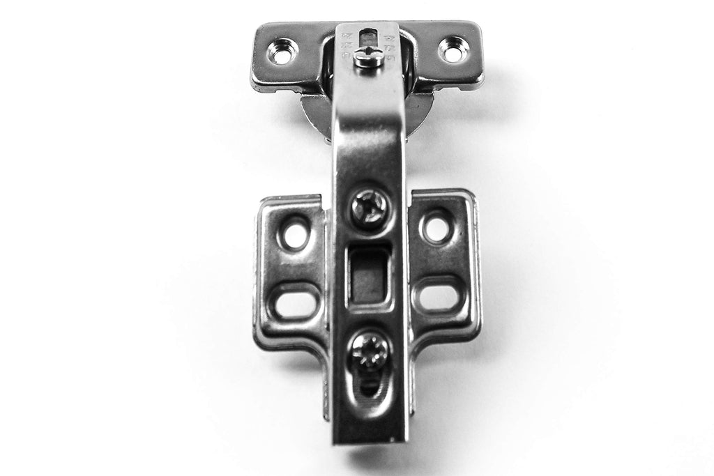 Berta 2 Pack 135° Lazy Susan Hinge, Full Overlay Concealed Frameless Nickel Plated Steel Cabinet Hardware