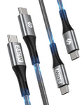 Silkland USB C to USB C Cable 240W 100W (2 Pack), 10FT Fast Charging Compatible for iPhone 17/16, MacBook, iPad, Samsung, Pixel, Laptop