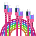 Type C to Type C Cable,JianHan 3-Pack [10ft+6.6ft+3.3ft] 60W Colourful Braided USB C to USB C Cable for iPad Pro,Samsung Galaxy S20 S20+ S20 Ultra Note 20 10 Plus A80,Google Pixel,MacBook Air/Pro