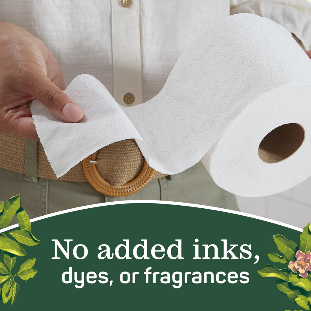 Aria 100% Recycled Toilet Paper, 1 Pack of 6 Rolls, 3 Soft Layers of Bath Tissue with Recyclable Paper Packaging