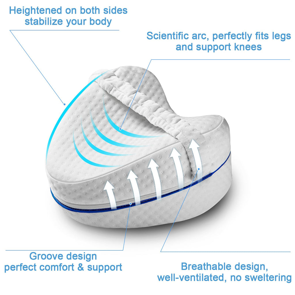 ZJZ Knee Pillow for Side Pillow, Memory Foam Knee Pillow, Suitable for Relieving Leg, Back, Knee Pain, improving Sleep Quality, Butterfly Side Pillow Leg Pillow