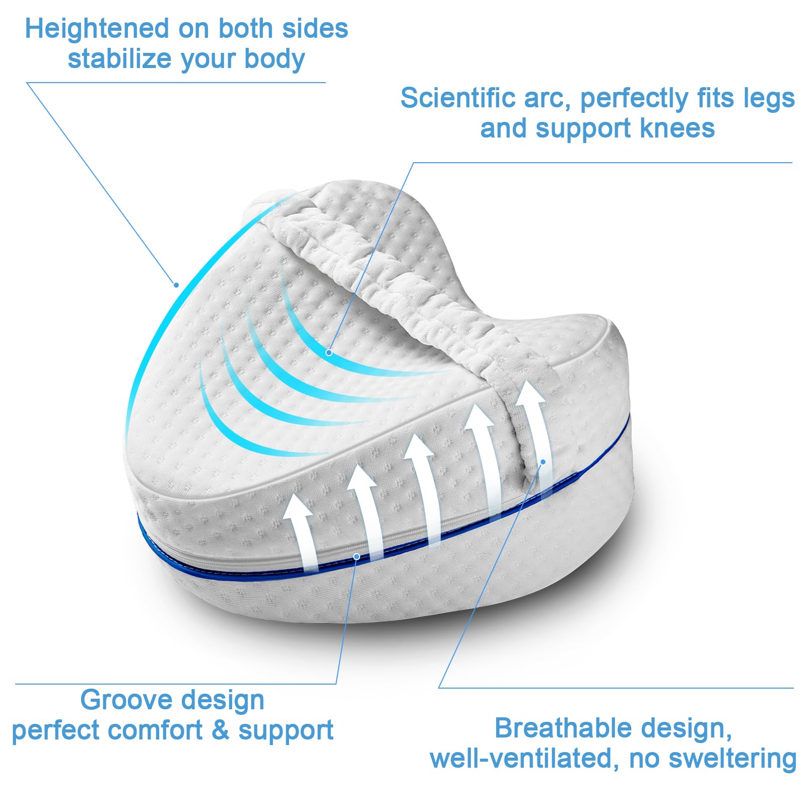 ZJZ Knee Pillow for Side Pillow, Memory Foam Knee Pillow, Suitable for Relieving Leg, Back, Knee Pain, improving Sleep Quality, Butterfly Side Pillow Leg Pillow