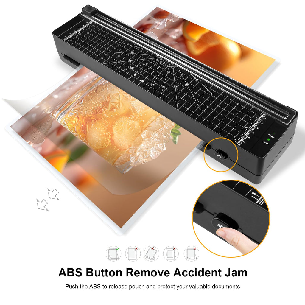 Laminator 9-inch Thermal Laminator with Laminating Sheets 10pcs, with Paper Cutter and Corner Rounder,with 2-Min Faster Preheat,Mini Personal Lamination Machine withr for Teacher Home (A4-388)