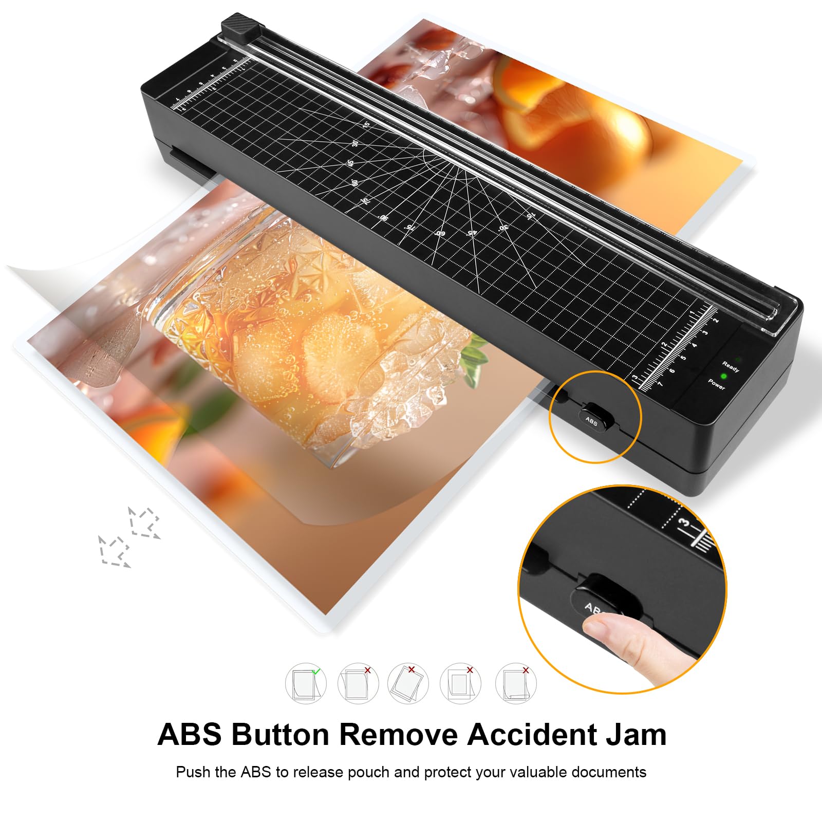 Laminator 9-inch Thermal Laminator with Laminating Sheets 10pcs, with Paper Cutter and Corner Rounder,with 2-Min Faster Preheat,Mini Personal Lamination Machine withr for Teacher Home (A4-388)
