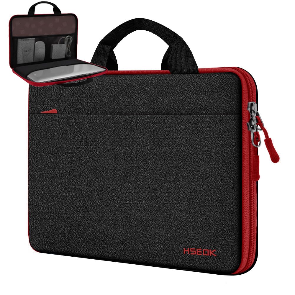 Hseok Laptop Sleeve 13-14 Inch Case Briefcase Compatible with MacBook Pro 14 inch M4/M3/M2/M1 All Model of 13.3 Inch Mac Air/Pro, XPS 13 14, Most Popular 13"-14" Notebooks,B01k03