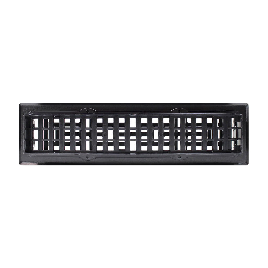 Decor Grates AJH212-BLK Oriental Floor Register, 2x12 Inches, Textured Black
