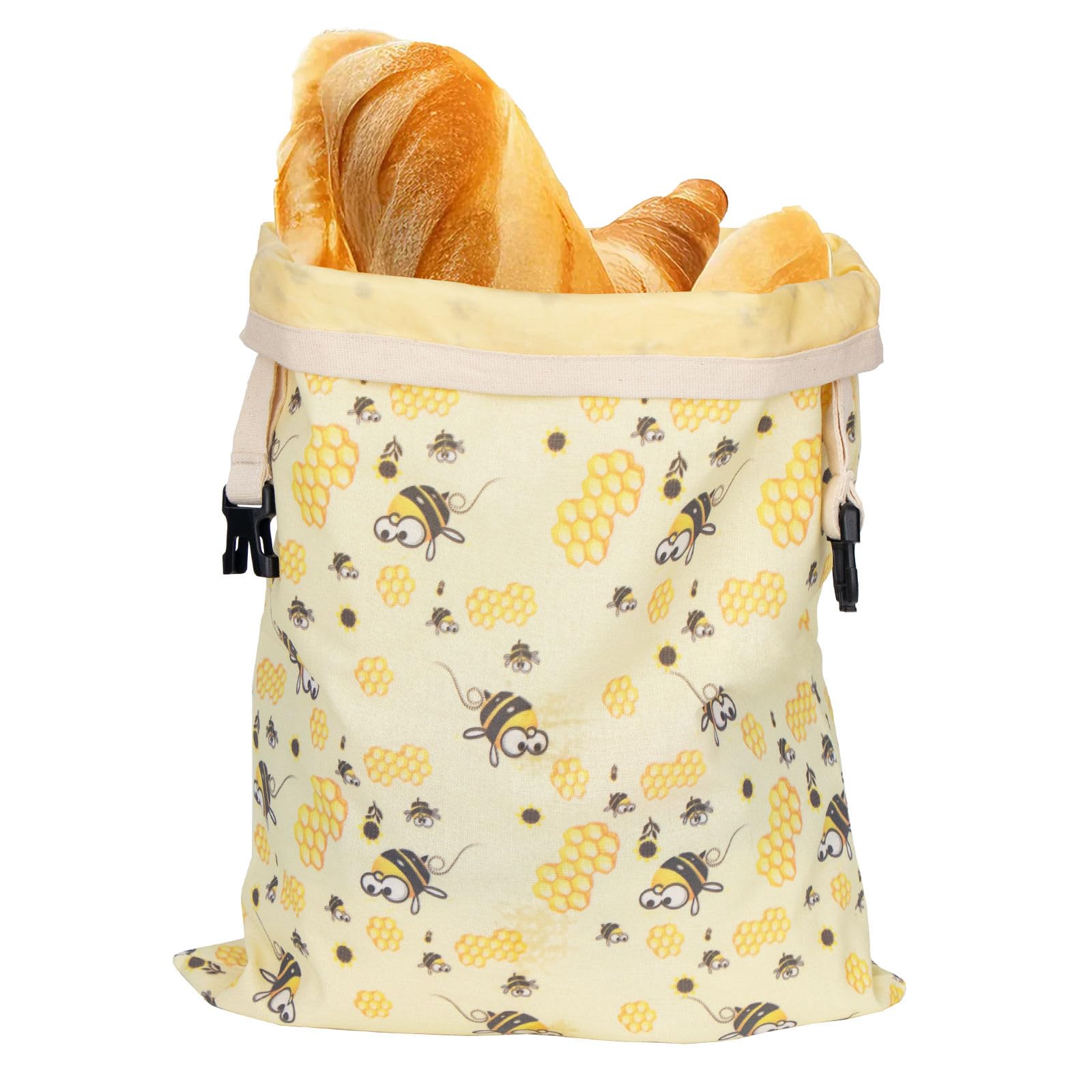 Beeswax Bread Bags for Homemade Bread & Sourdough - 2 Pack Reusable, Freezer Safe Bread Storage Bags with Natural Beeswax Lining, XL Large Container for Freshness, Eco-Friendly Alternative to Plastic