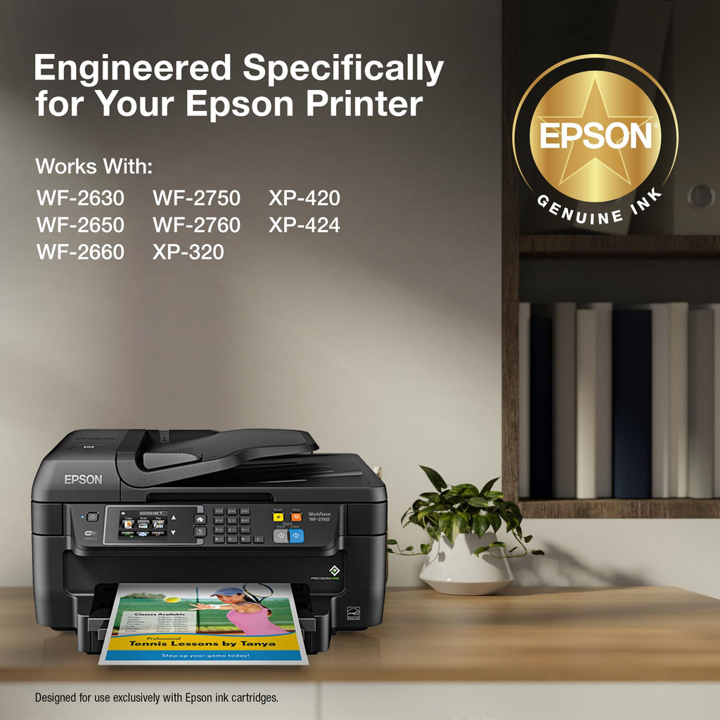 EPSON 220 DURABrite Ultra Ink Standard Capacity Black Dual Cartridge Pack (T220120-D2) Works with WorkForce WF-2630,2650, 2660, 2750, 2760 and Expression XP-320,420, 424