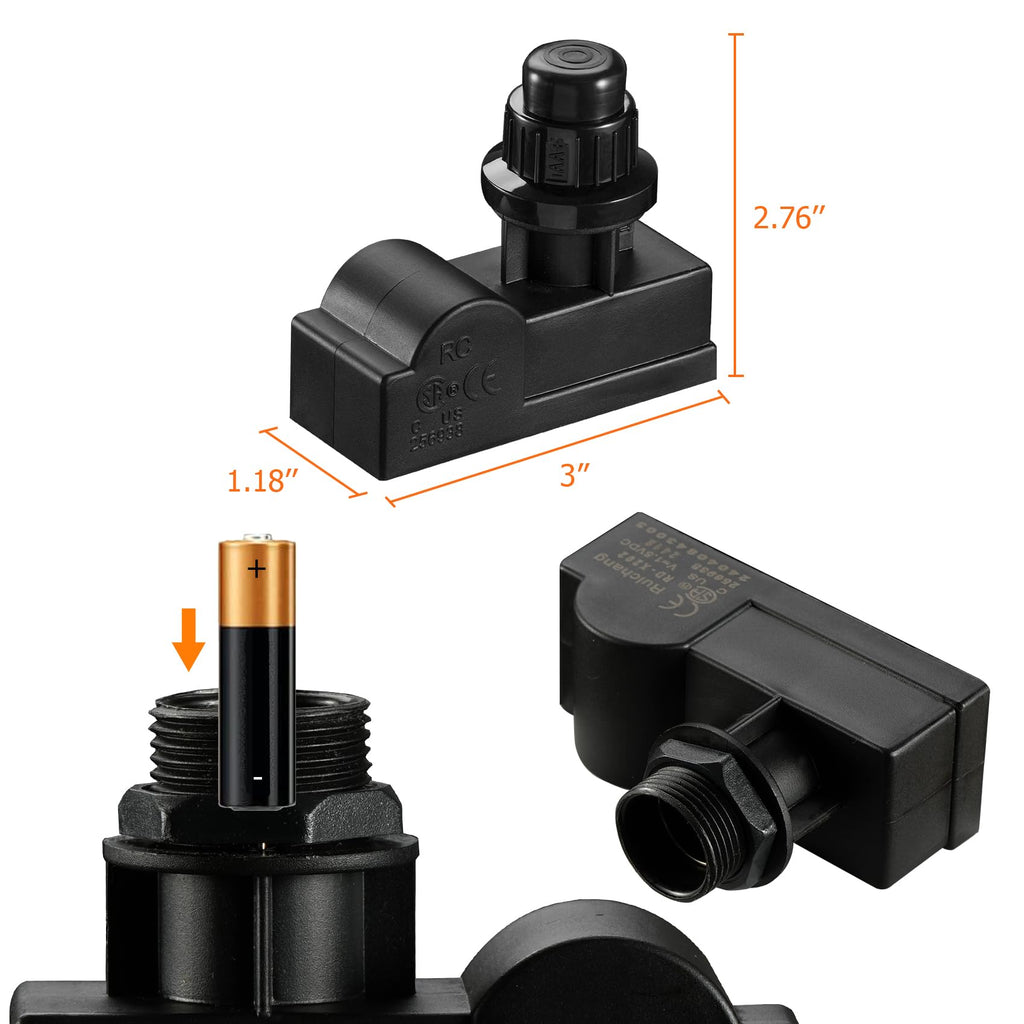 Onlyfire 14431 Universal Spark Generator Replacement for Select Gas Grill Models by Broil-Mate, Charbroil, and Others, 2 Male Outlet AA Battery Push Button Ignitor Igniter