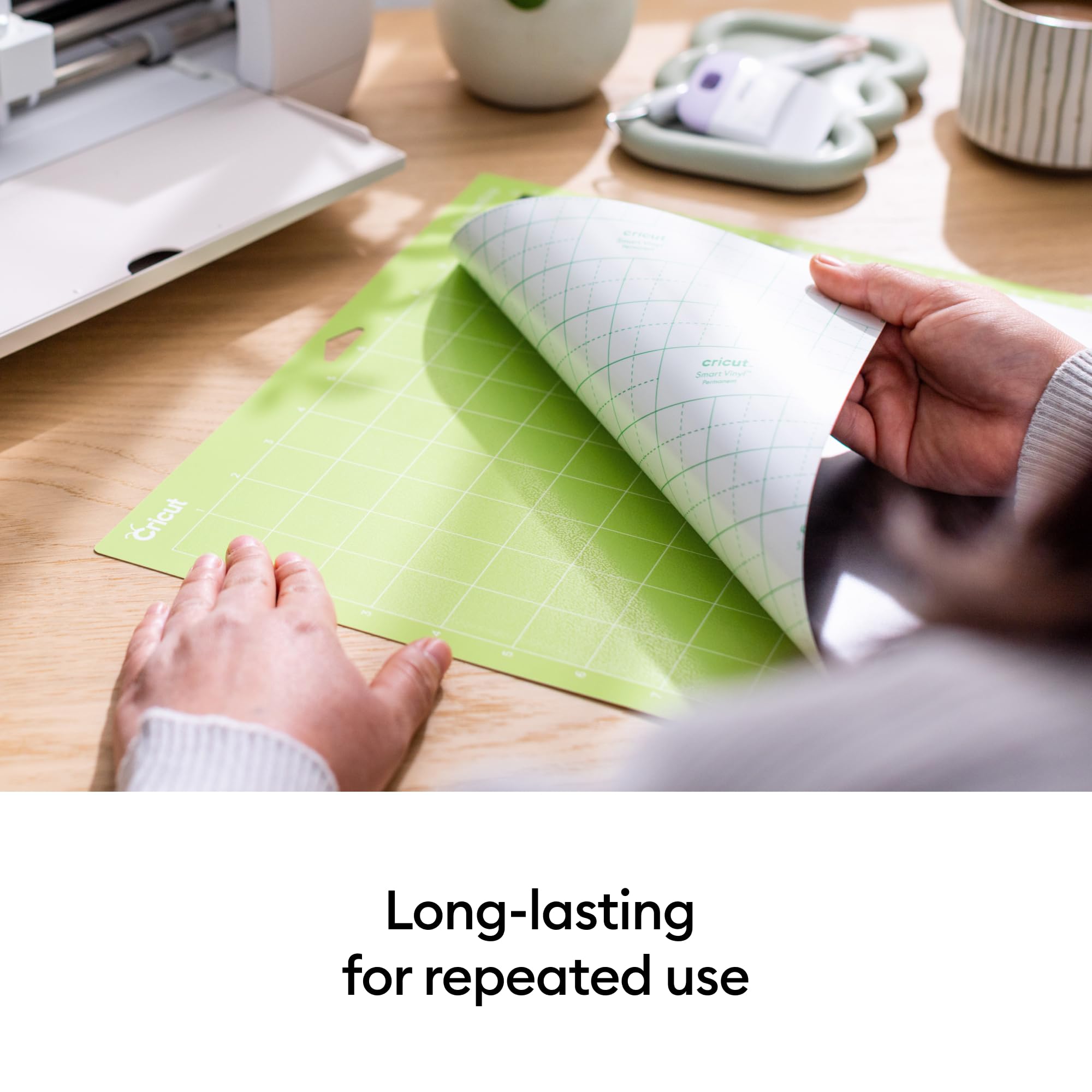 Cricut StandardGrip Machine Mats 12in x 12in, Reusable Cutting Mats for Crafts with Protective Film, Use with Cardstock, Iron On, Vinyl and More, Compatible with Cricut Explore & Maker (3 Count)