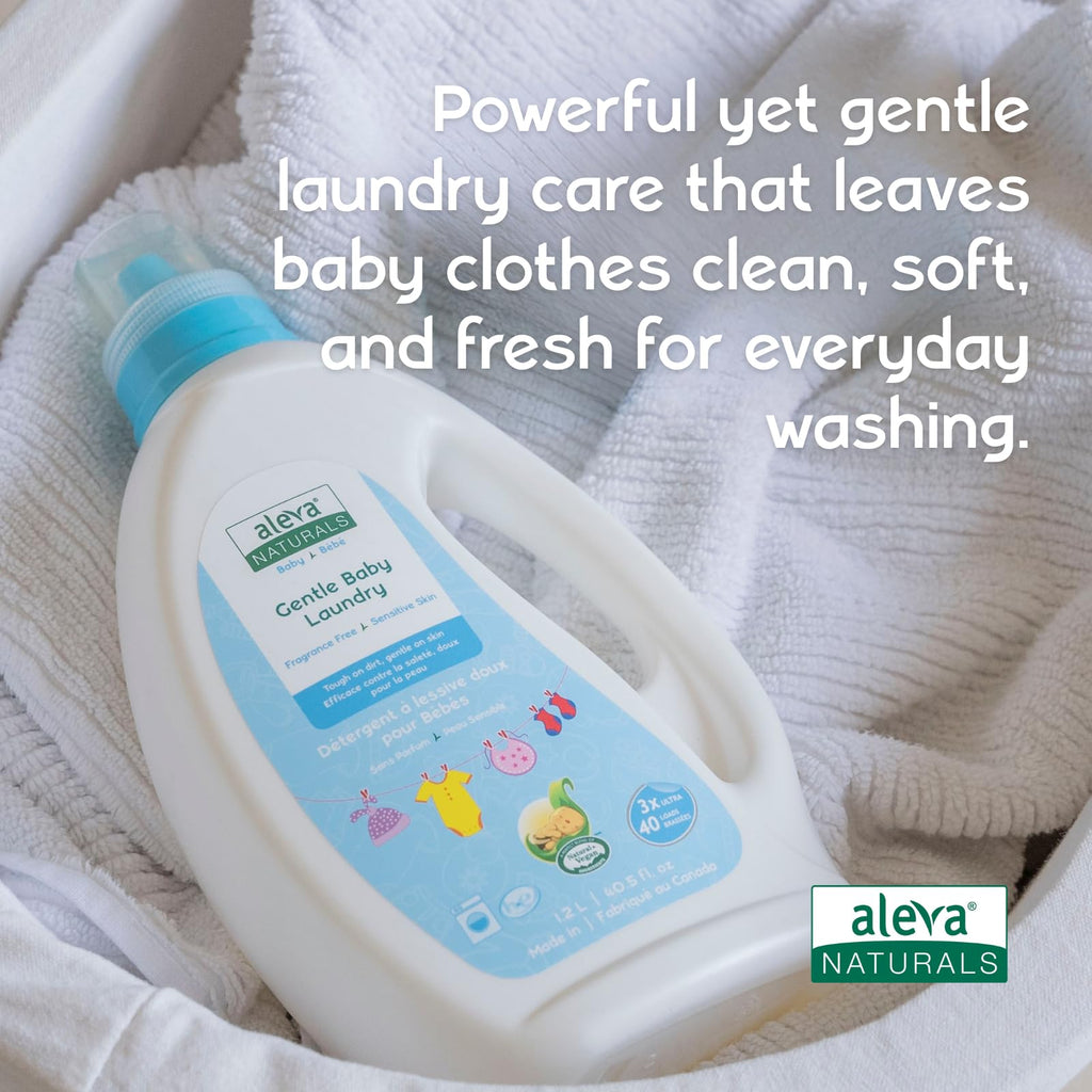 Aleva Naturals Gentle Baby Laundry, Convenient Travel Size, Value Pack, 3 X 480ml