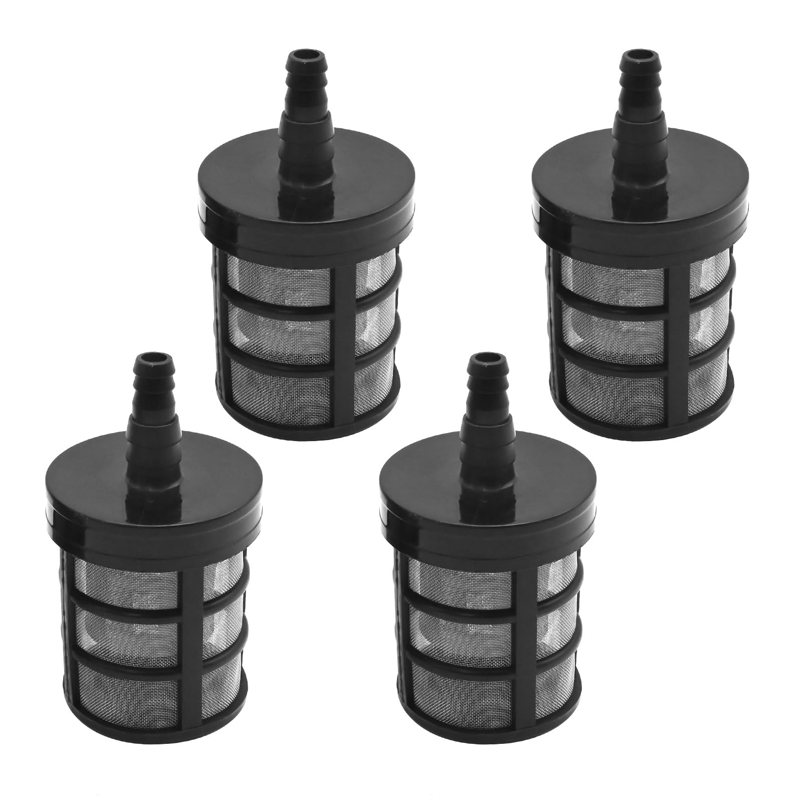 VIKKSAER 4Pcs Household Hose Filters, Double-Layer Stainless Steel Mesh Garden Hose Filter, Water Pump Inlet Filter Screen, w/ 3/8 Inch, 1/2 Inch Barb Connections, for High-Pressure Washers