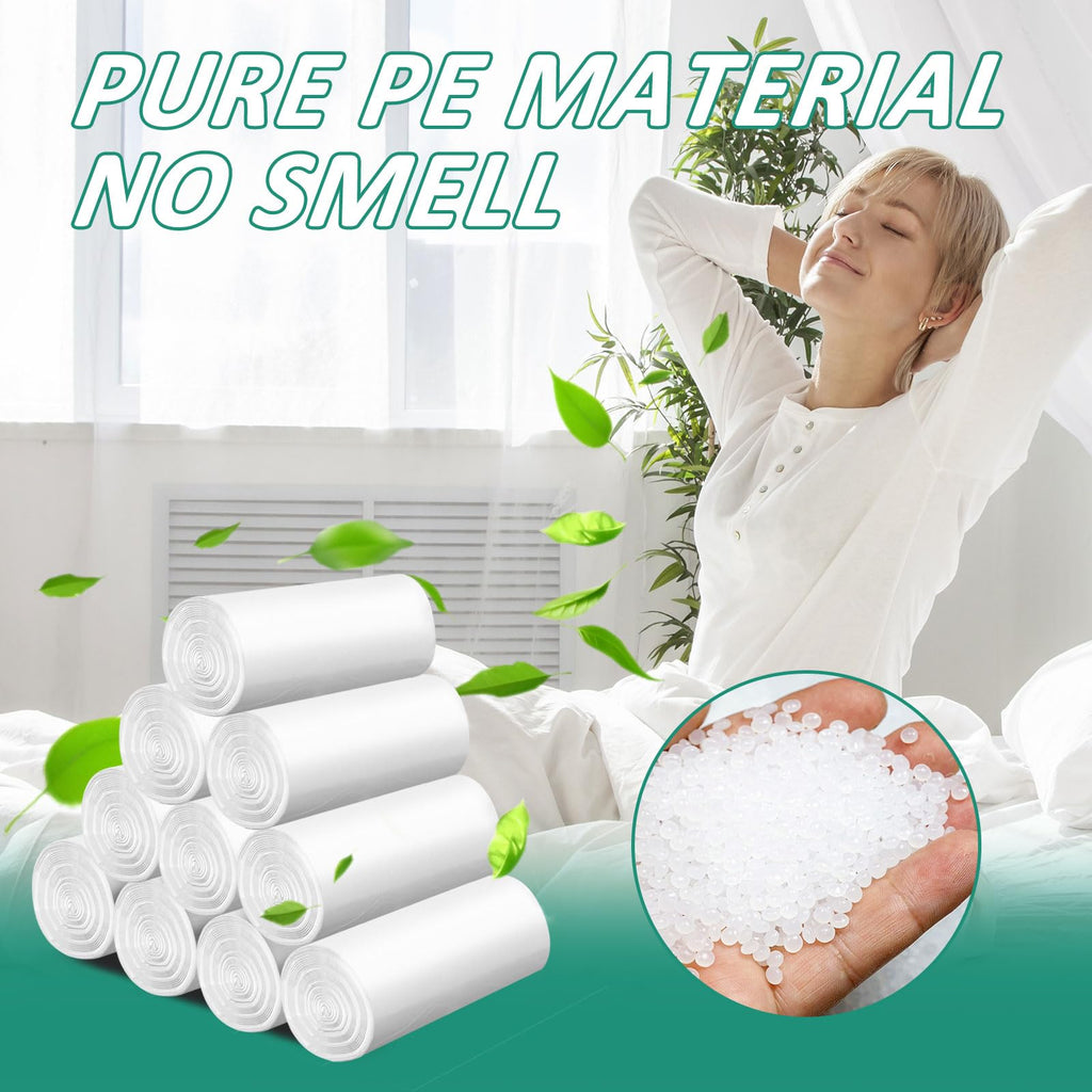 220 Count Small Garbage Bags-15 Litres/4 Gallon White Trash Bags for Office,Bedroom, Bathroom-Unscented 15L Small Trash Bags,compost bags