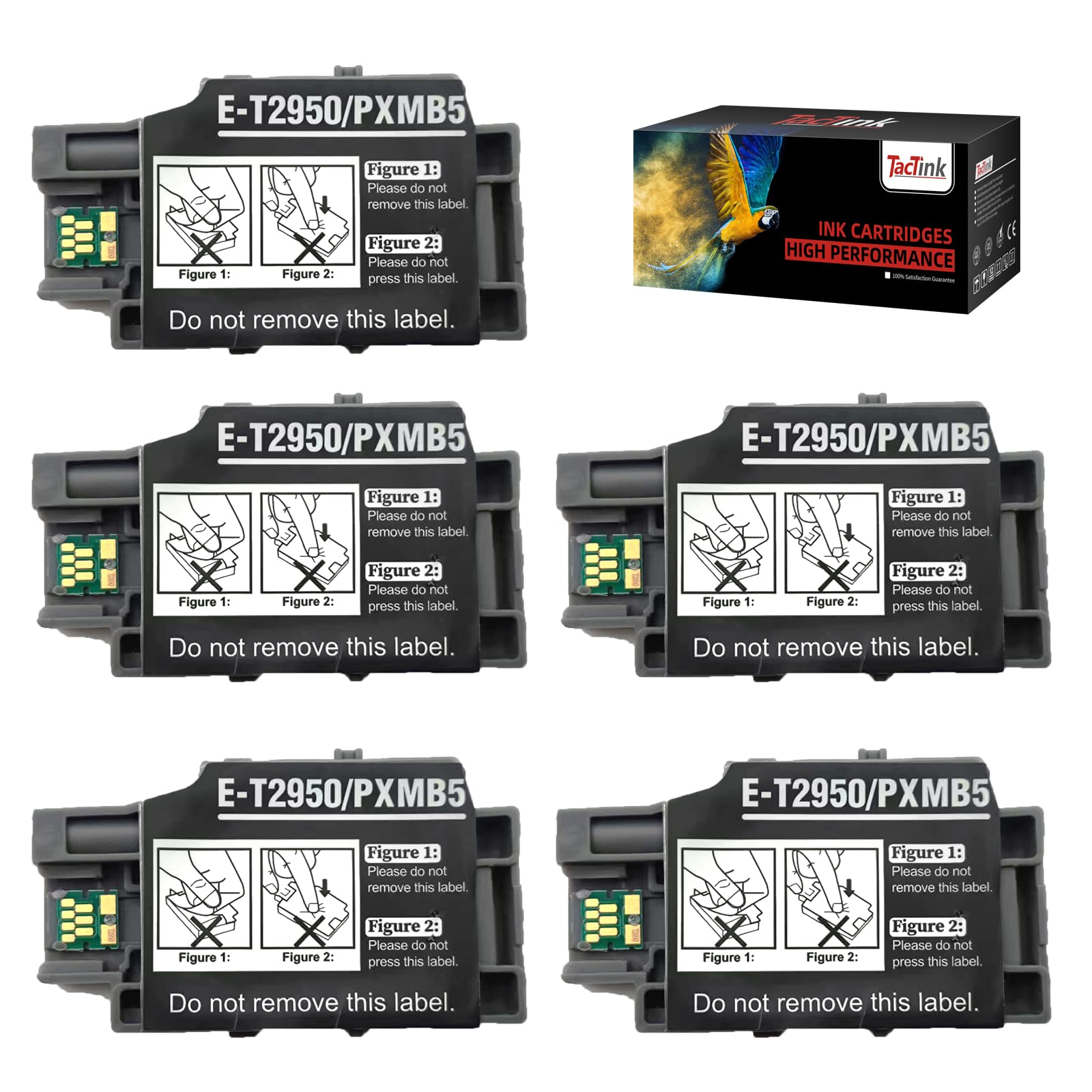 5 Pack WF-110 Maintenance Box, Remanufactured T2950 T295000 Ink Maintenance Box for Epson Workforce WF-100 WF-100W WF 100 WF100 Inkjet Printer