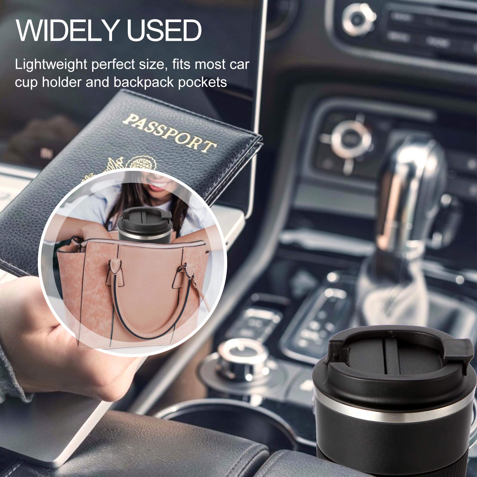 GEMFUL Coffee Travel Mug 17oz Insulated Leak Proof for Hot Drink Stainless Steel Coffee Cup Double Walled Vacuum Tumblers Reusable Tasse isotherme Home Office Work Set of 2