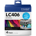 iNKPAD Compatible LC406 Ink Cartridges Compatible with LC406 LC406XL LC 406 XL Ink Cartridges Work for Brother MFC-J4535DW MFC-J4335DW MFC-J5855DW MFC-J6555DW MFC-J6955DW Printer,4 Pack
