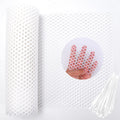 Plastic Fence Barrier Chicken Wire Mesh Fencing 11.81IN x 10FT Hexagonal Poultry Netting, Safety Fences Roll with 25Pcs Cable Ties for Gardening