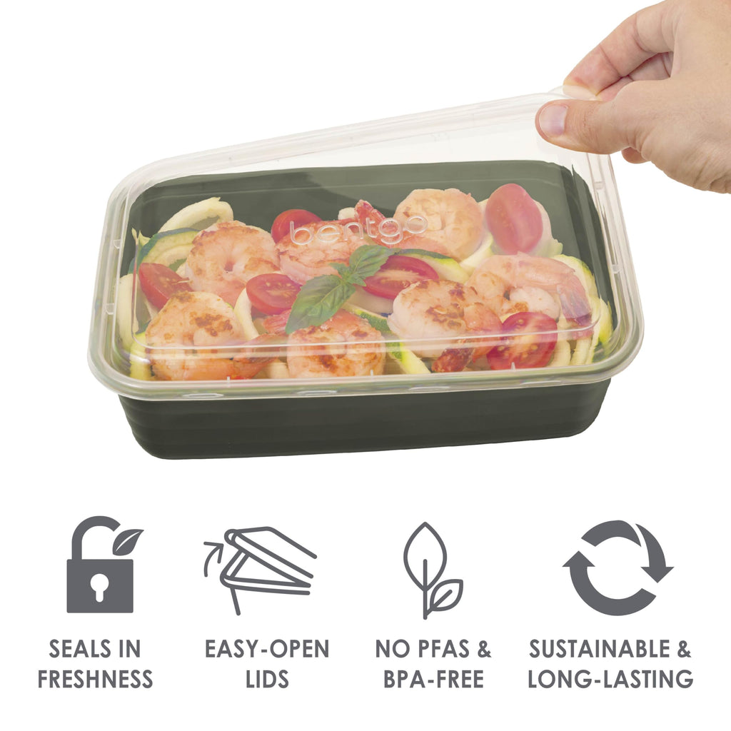 Bentgo Prep 60-Piece Meal Prep Kit - Reusable PFAS & BPA-Free Food Containers, 1-Compartment, 2-Compartment, & 3-Compartments - Microwave, Freezer, & Dishwasher Safe (Rich Shades)