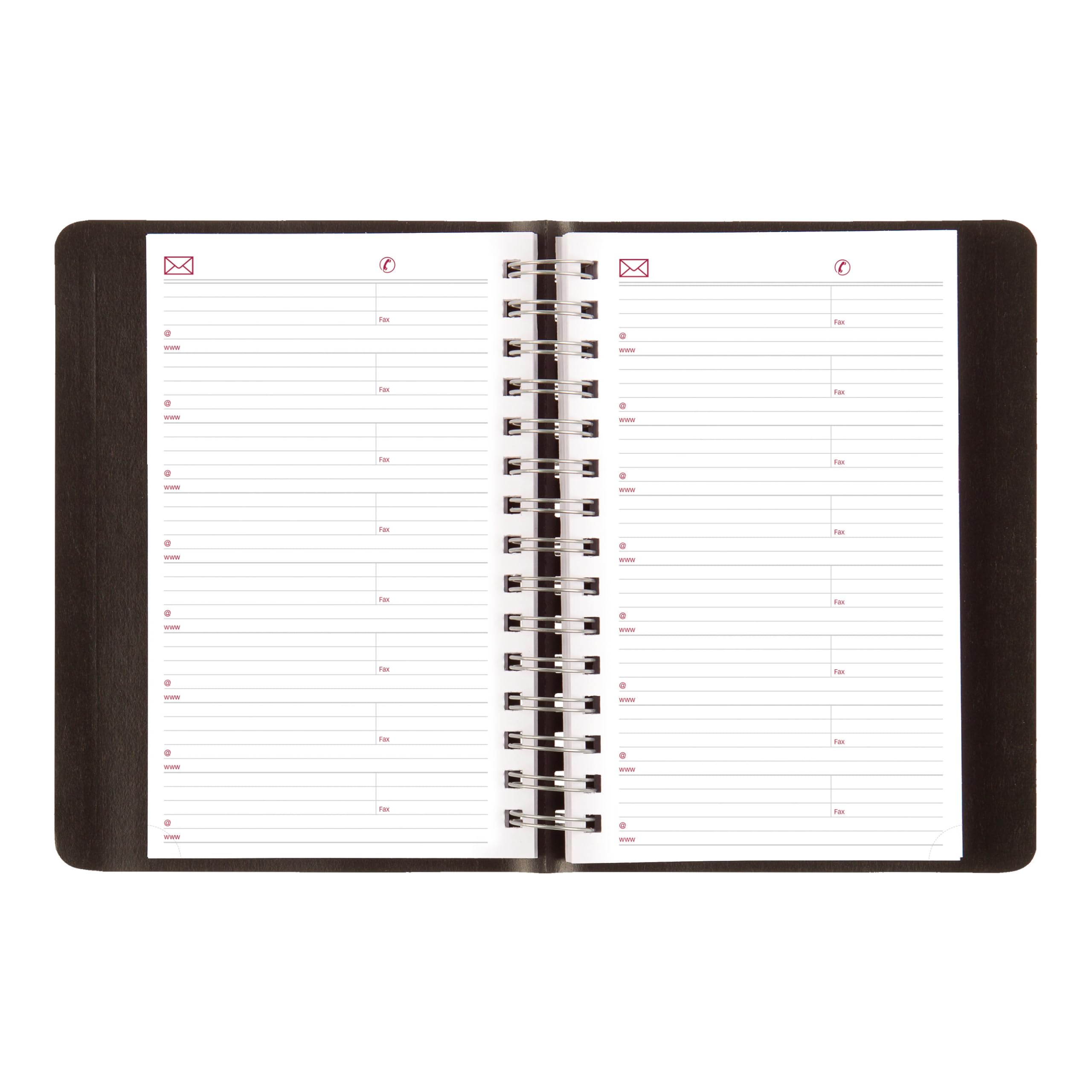 Brownline® 2026 Essential Daily/Monthly Planner, Appointment Book, 12 Months, January to December, Twin-Wire Binding, 8" x 5", Black (CB634W.BLK-26)