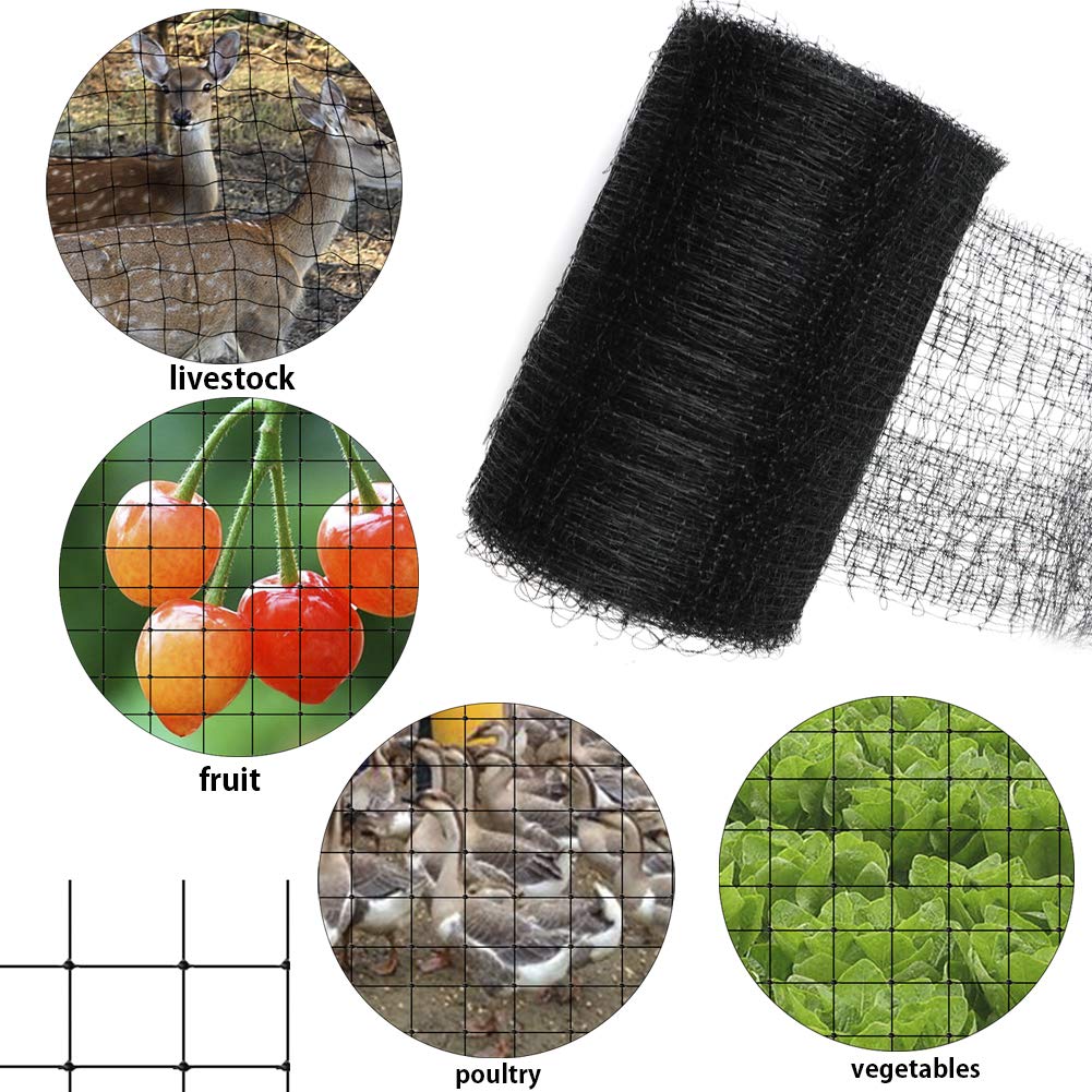 Bird Net Netting Protect Plants Fruit Trees Wire Mesh Protection Against for Birds, Deer Other Pests Reusable Fencing 7 feet x 100 feet