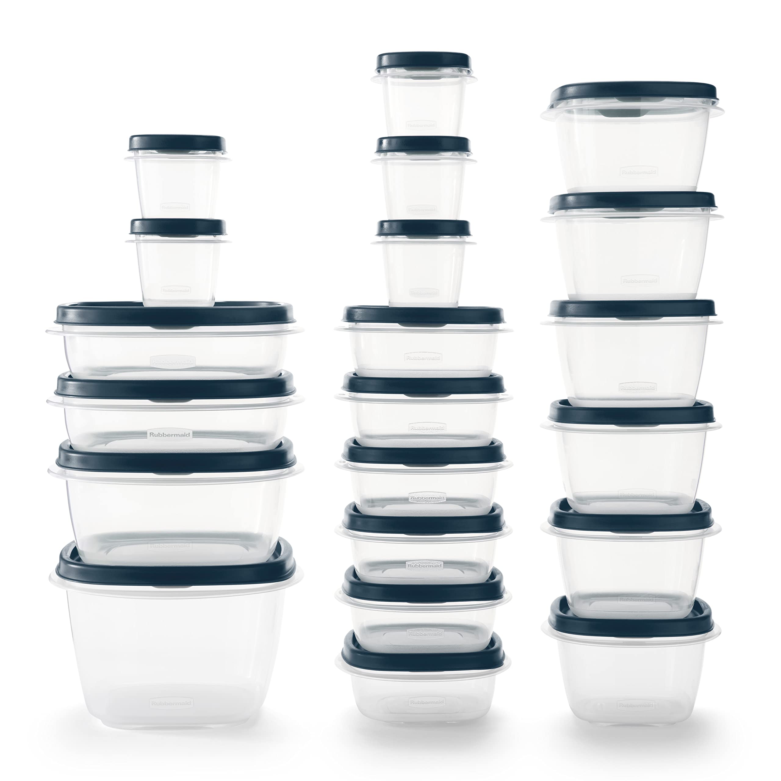 Rubbermaid EasyFindLids Food Storage Containers in Special-Edition Insignia Blue, 42 Piece