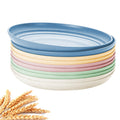 Wheat Straw Plates, 10 Pack 9 Inch Unbreakable Dinner Plates, Dishwasher Microwave Safe Reusable Plates for Camping, Party