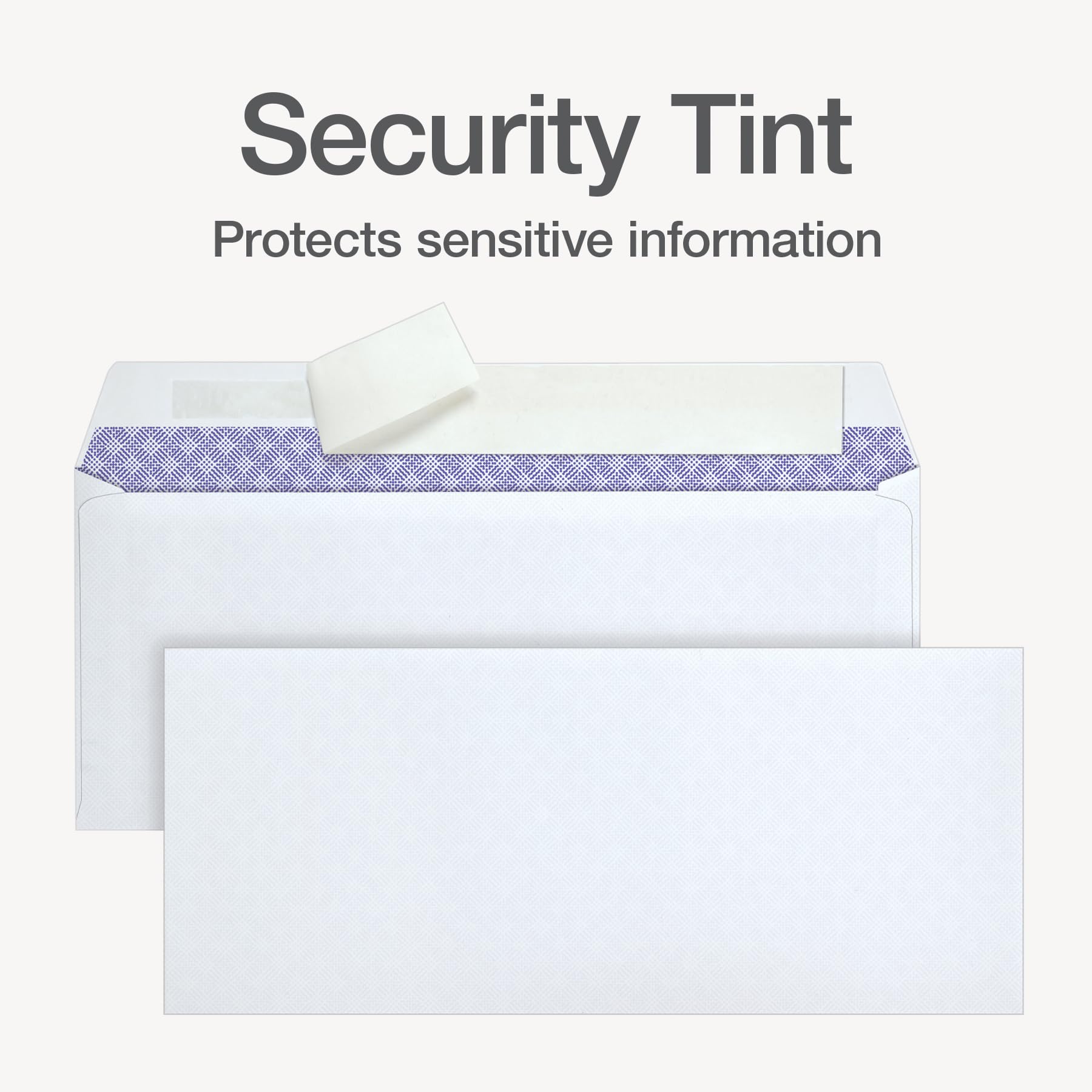 Oxford Envelopes, #10 Business Size, Security Tint, Peel & Seal Closure, 24 lb White Paper, Privacy Protection for Checks & Invoices, 500-Pack for Office or Home Mailing