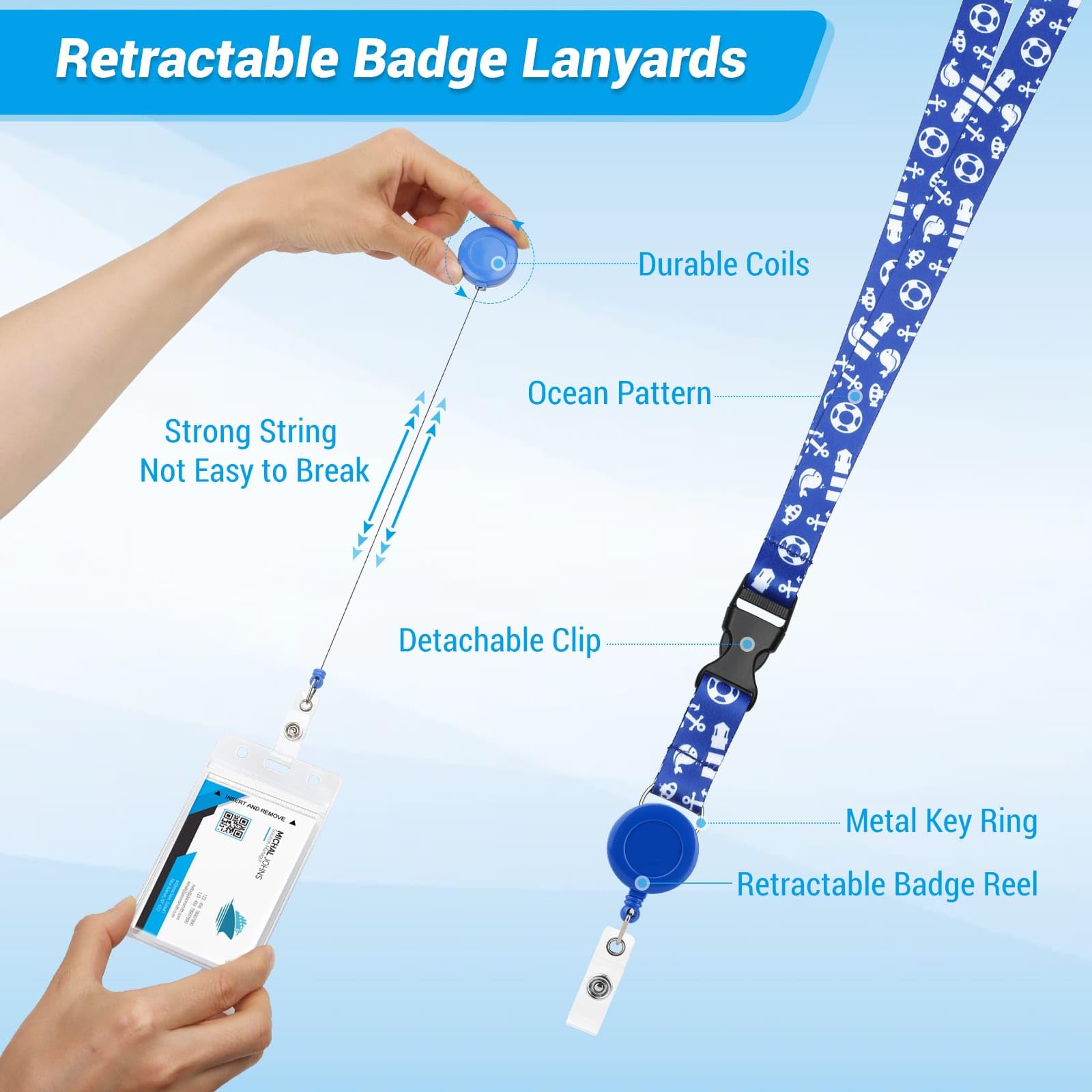 Cruise Lanyards, 6 Pack Waterproof Cruise Luggage Tags with Ship Key Card Badge Holder Travel Lanyard Retractable, Cruise Essentials Accessories