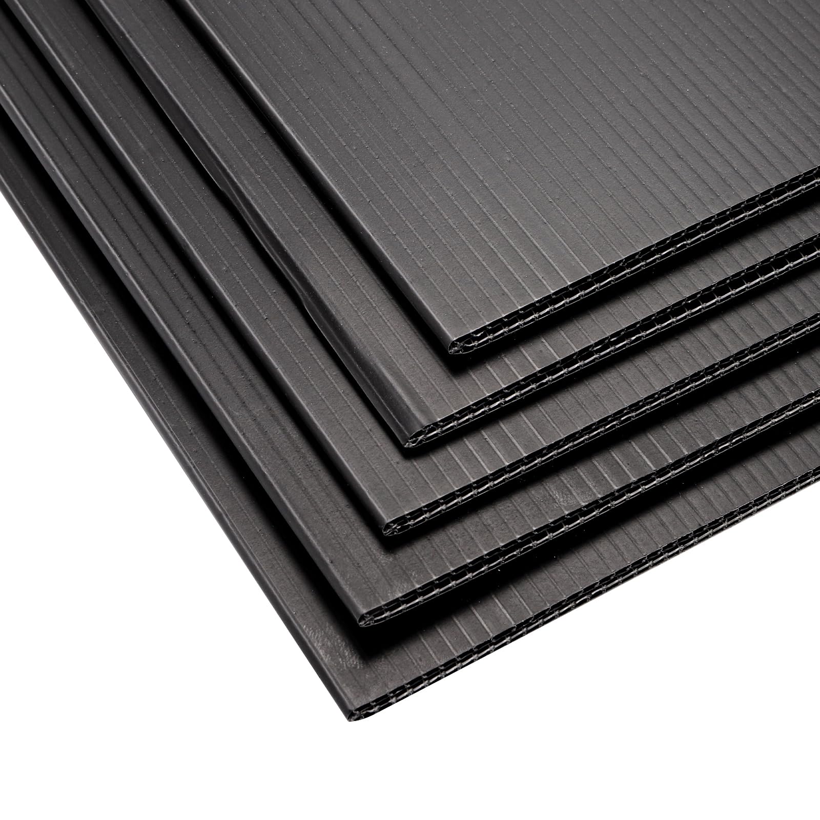 Elsjoy 8 Pack Student Desk Dividers with 16 PCS Sticker Labels, Plastic Study Carrel Divider Black Privacy Folders, Testing Dividers Classroom Privacy Shield for Student Desks