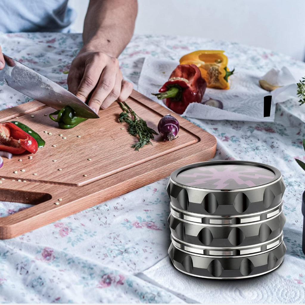2.5 Inch Multipurpose Spice Grinder,Non Stick Spice Grinder Herb Grinder for Grinding Dry Fresh Spice, Manual (Black)
