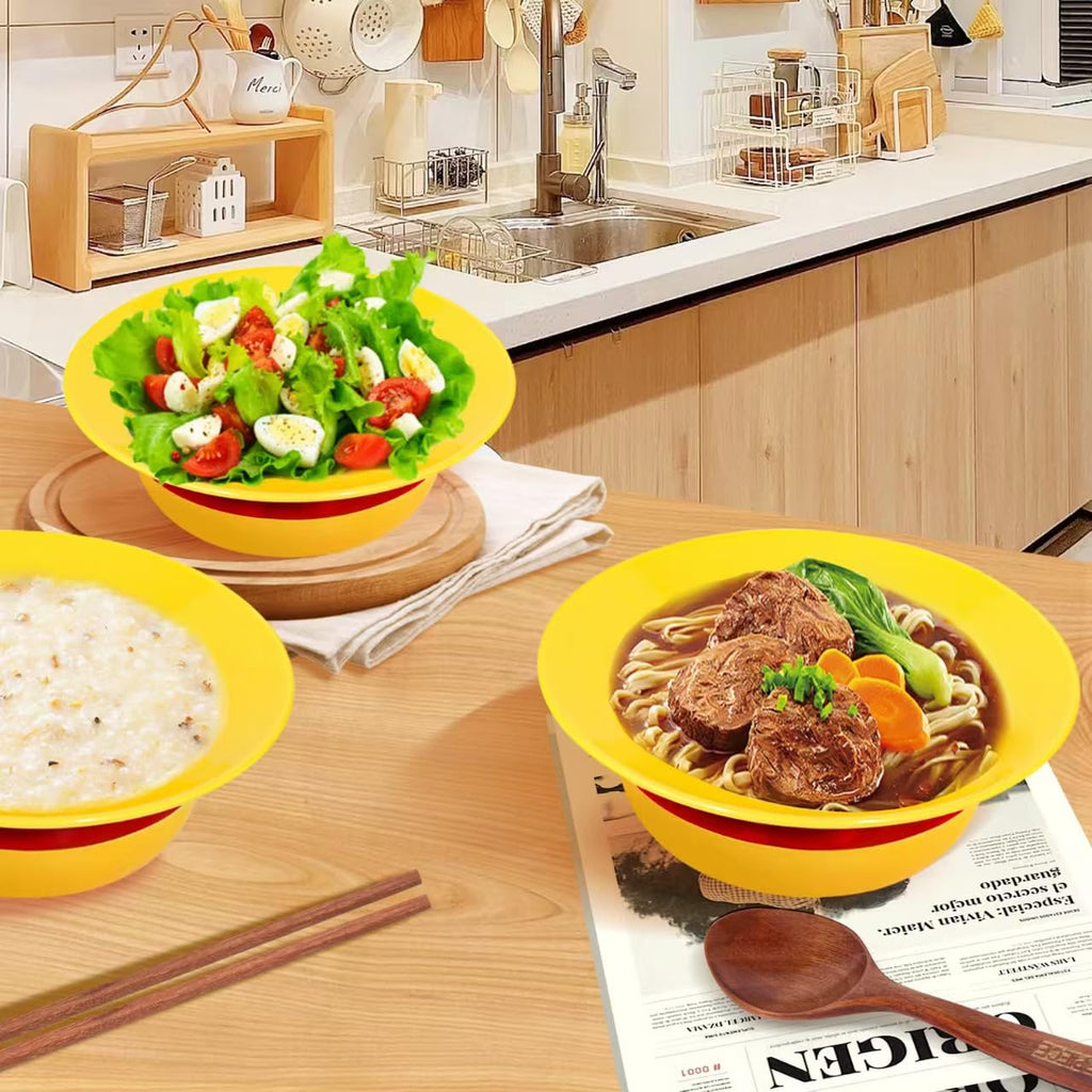 Luffy's Straw Hat Noodle Bowl Set - A Must-Have Anime Collectible for Fans! Use for Ramen, Snacks & Salad, Includes Chopsticks & Spoon (Eco-Friendly)