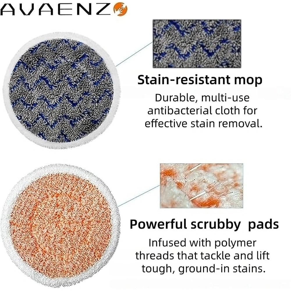 S7000C Mop Pads Replacement Compatible with Shark S8001,S8201,S7001TGT,S7005,S7020,S7001C,XKITP7000,S7201,S7000AMZ,S7000 Steam & Scrub All-in-One Hard Floor Steam Mop