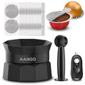 Reusable Nespresso Vertuo Pods Kit: Vertuo Refillable Pods for Faster Seal Nespresso Pods Vertuo Espresso VertuoPlus Coffee Capsules - with 100Pcs Aluminum Foil Seal Lids, Scoop and Lid Opener