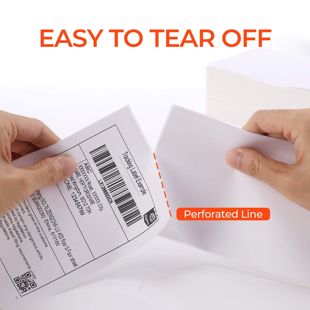 MUNBYN 4x6 Direct Thermal Fanfold Shipping Labels 500 Pics for Address Mailing Postage USPS UPS FedEx Amazon Ebay Shipping Labels, Commercial Grade