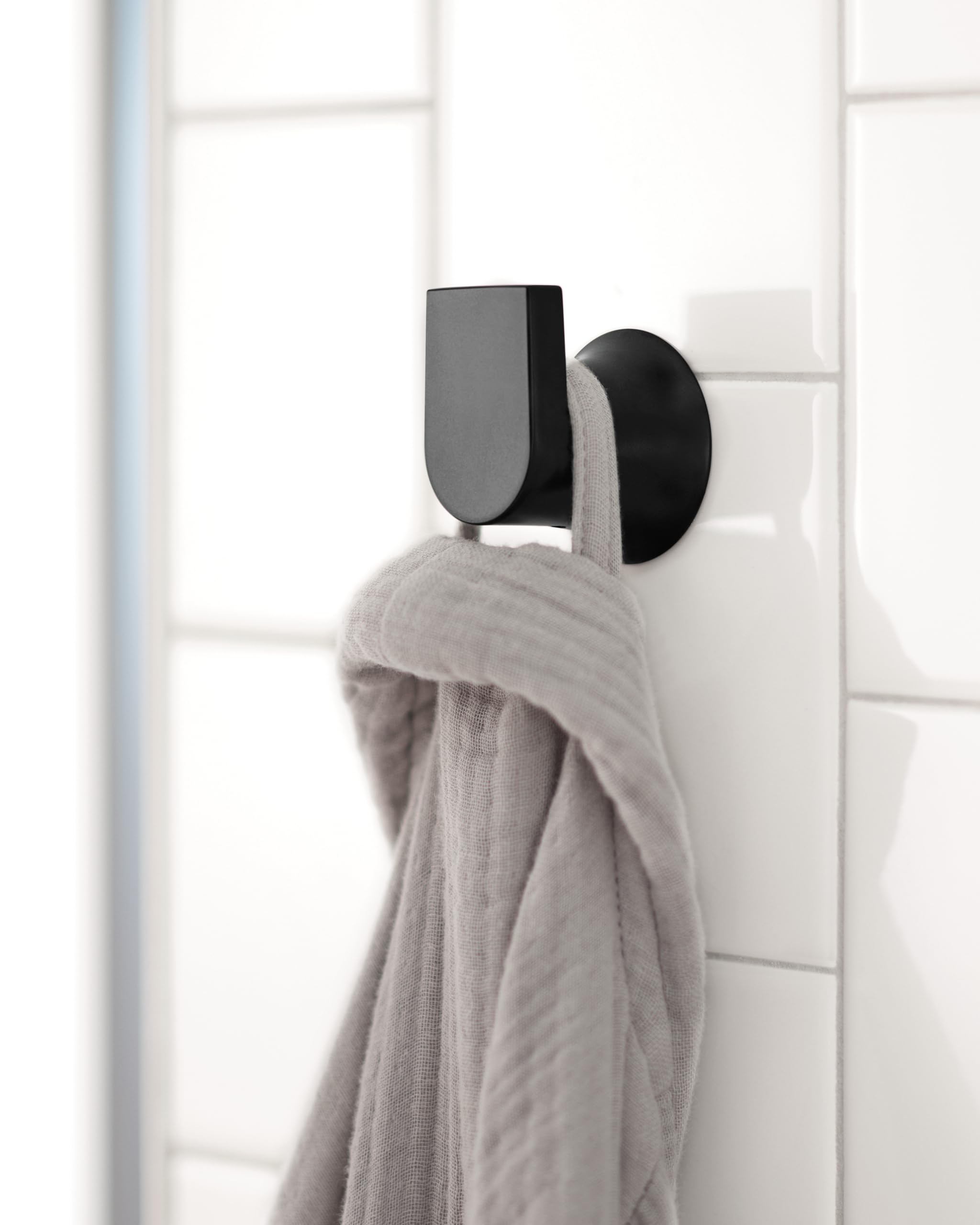 Moen BH3803BL Genta Modern Single Robe Hook, Matte Black