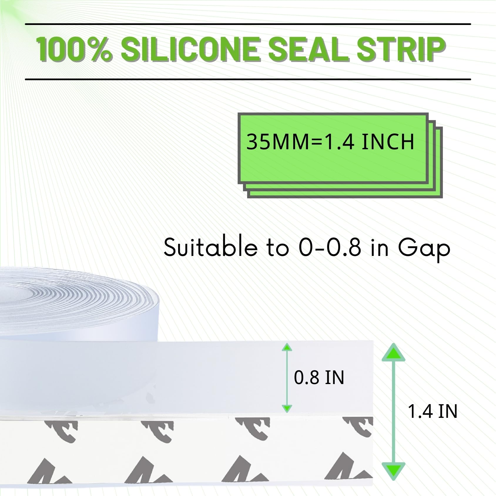 Weather Stripping Door Seal, Door Draft Stopper Silicone Seal Strip for House and Glass Shower Doors for Windows Gaps of Collision and Side, Window Insulation for Winter