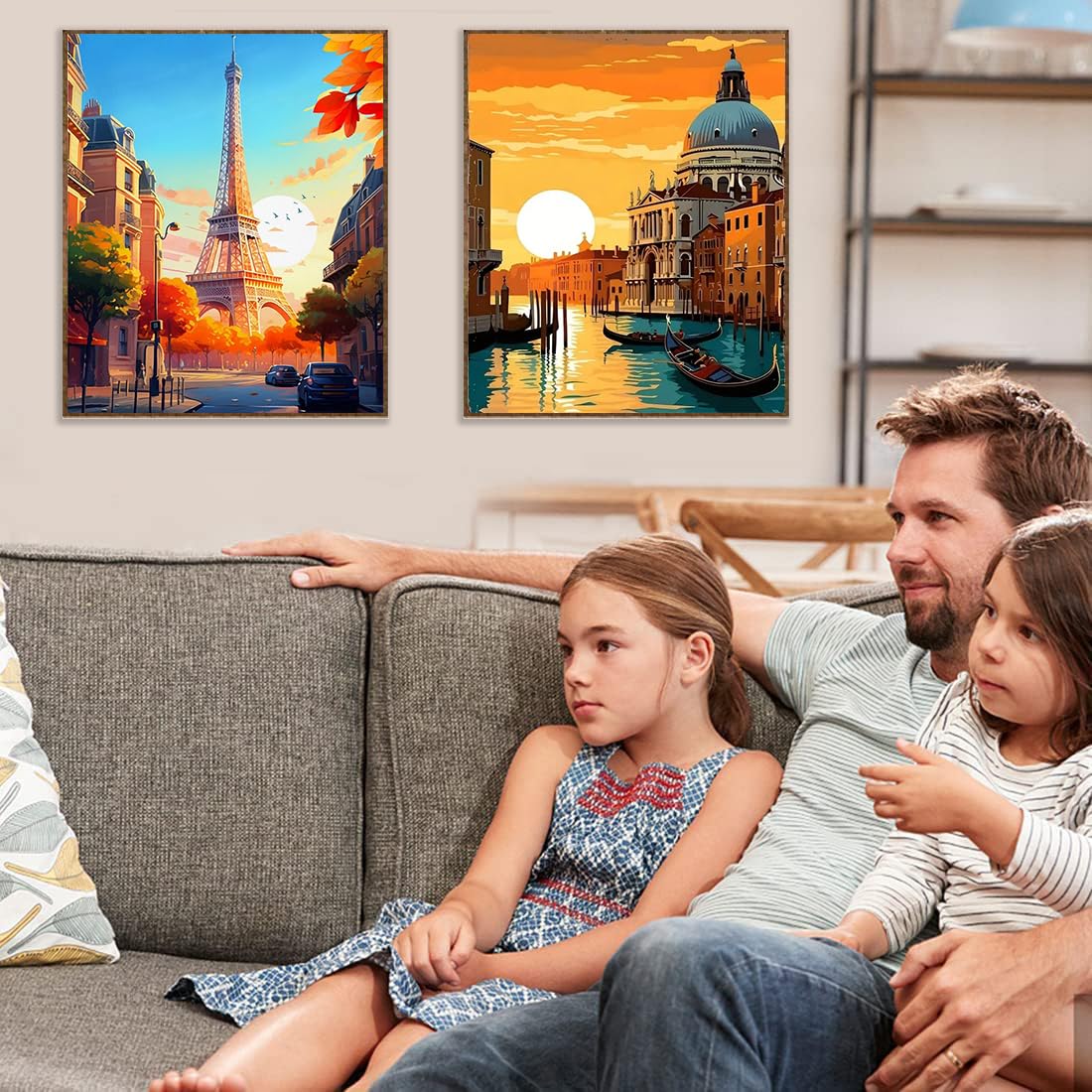 6 Pack Cityscape Diamond Painting Kits for Adults,Famous Landscape Diamond Art Kits for Adults,5D Full Drill DIY Scenery Diamond Dot Gem Art Kit Wall Home Decor Arts Craft 12x16 inch